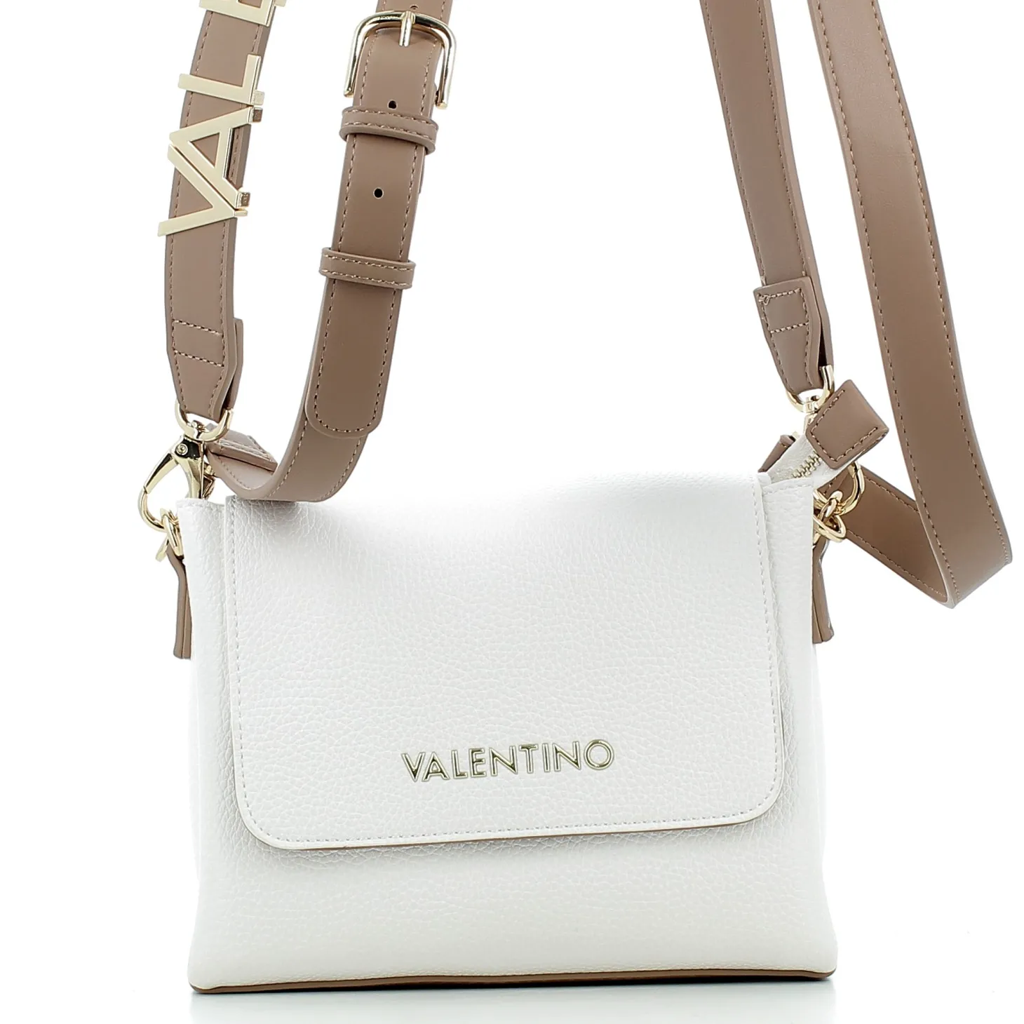 Borsa Valentino donna S5A806P25 BIANCO/CUOIO