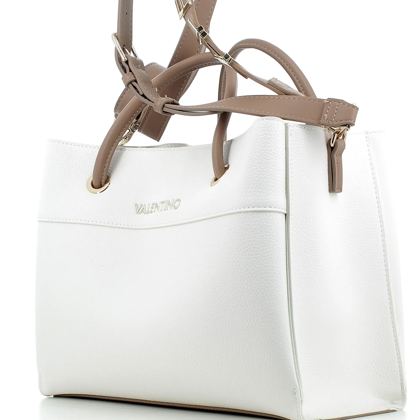 Borsa Valentino donna S5A802P25 BIANCO/CUOIO