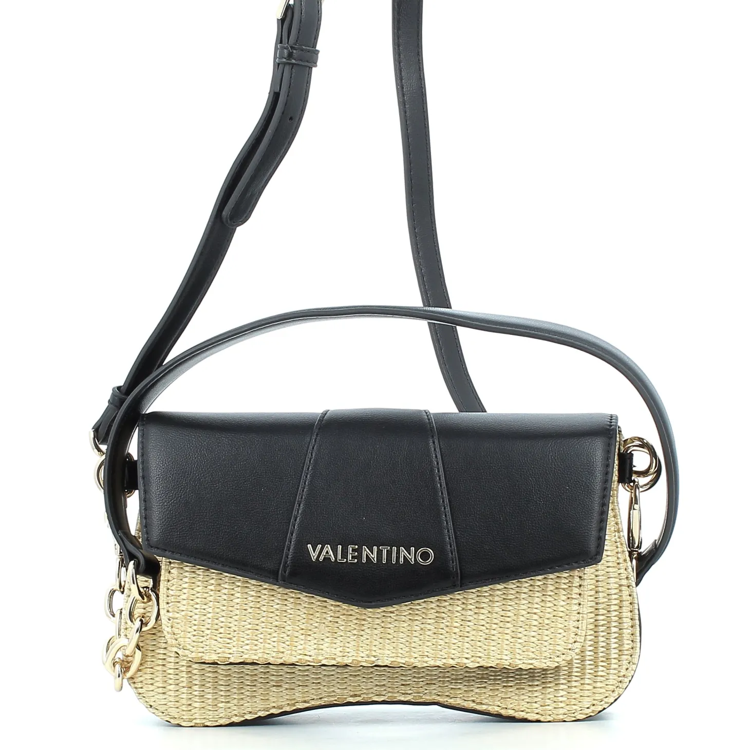 Borsa Valentino donna S8NP13PAP25 NERO-NATURALE