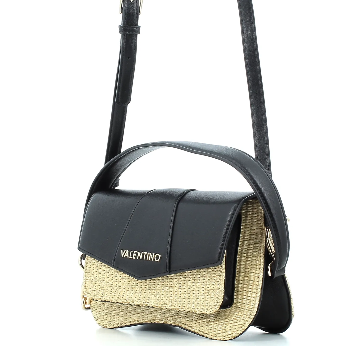 Borsa Valentino donna S8NP13PAP25 NERO-NATURALE